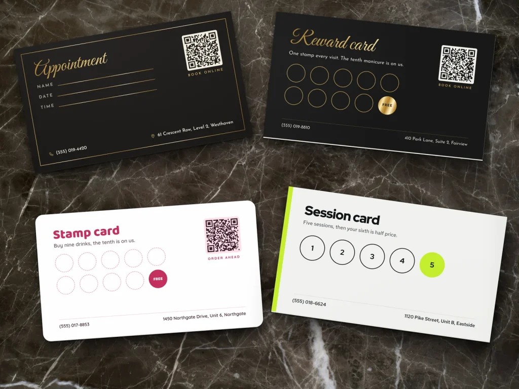 Referral cards give regulars something to hand to a friend