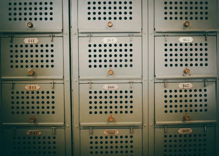 Numbered lockers