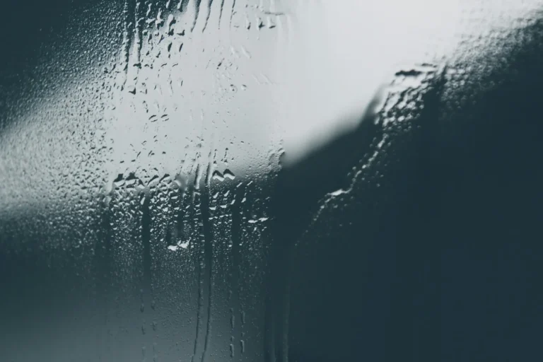 Condensation on the steam room glass