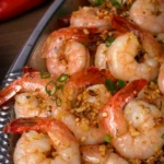 Garlic butter shrimp with green onion