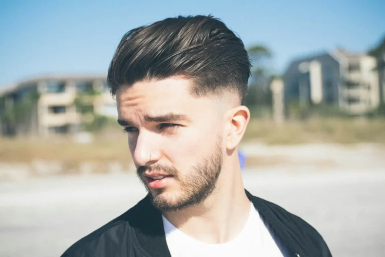 Low fade with a textured top