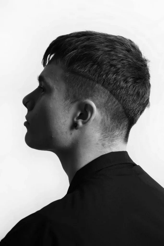 Profile of a fresh crop haircut