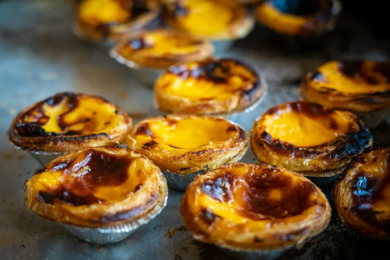 Egg tarts with caramelized tops