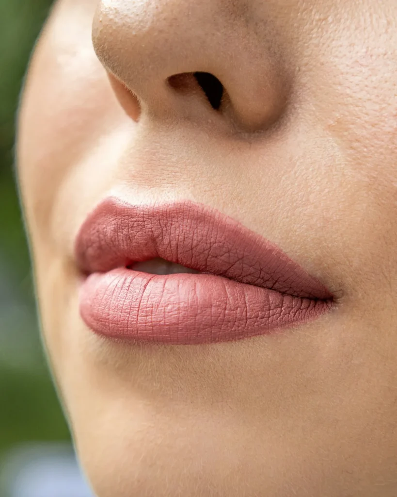 Rosy, even lip color