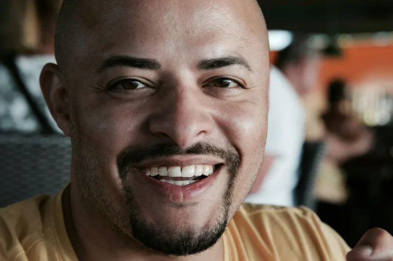 Therapist smiling in the studio