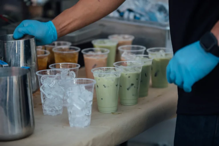 Drinks being made fresh behind the bar