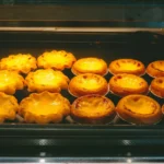 Egg tarts fresh from the oven