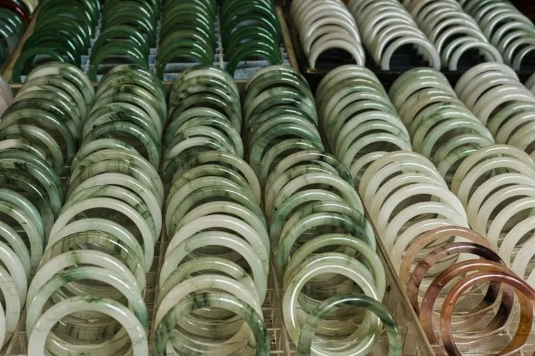 Rows of jade bangles