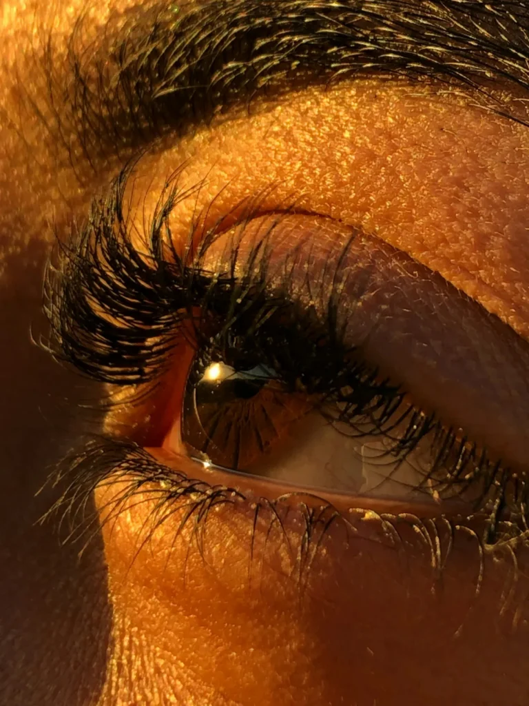 Classic lashes in golden light