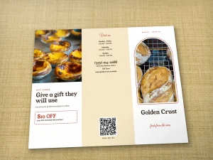 A bakery standard brochure outside laid flat