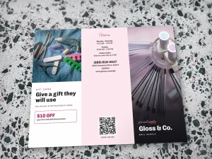 A nail supply standard brochure outside laid flat